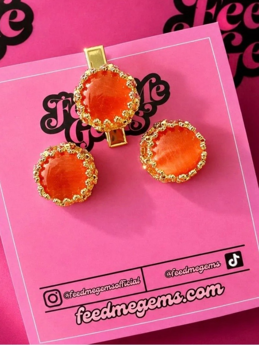 Feed Me Gems Apricot Crown Jewel SET